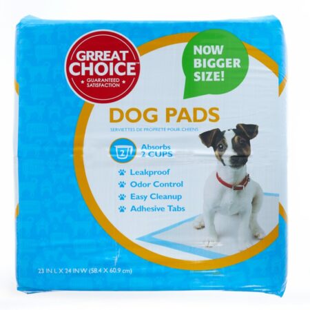 Great Choice® Regular Dog and Puppy Pee Pads, Potty Training, 23" x 24", Unscented, 150 Count