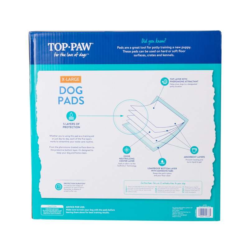Top Paw® X-Large Premium Dog and Puppy Pee Pads, Potty Training, 28" x 34", Unscented, 150 Count - Image 6