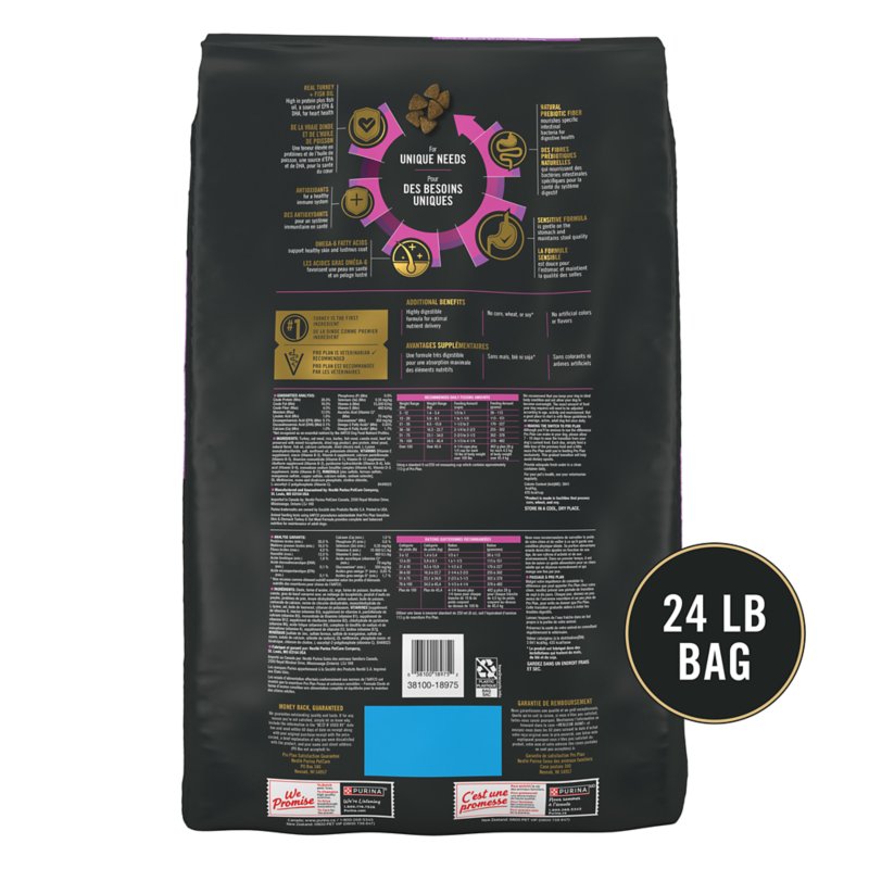 Purina Pro Plan Sensitive Skin & Stomach Adult Dry Dog Food - Turkey & Oat Meal - Image 2