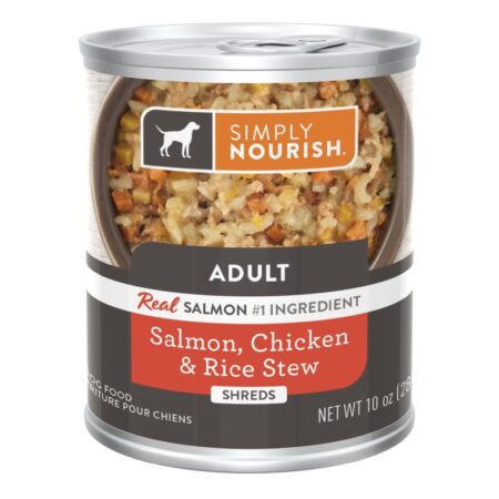 Simply Nourish Adult Wet Dog Food - Salmon, Chicken & Rice Stew, 10 oz