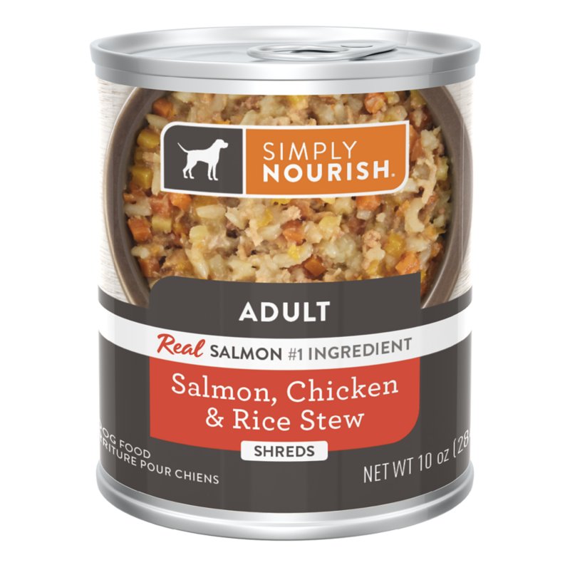 Simply Nourish Adult Wet Dog Food - Salmon, Chicken & Rice Stew, 10 oz