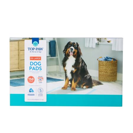Top Paw® XXL Premium Dog and Puppy Pee Pads, Potty Training, 27.5" x 44", Unscented, 150 Count