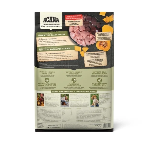 Acana Singles Limited Ingredient Diet Dry Dog Food - Pork with Squash Recipe - Image 2