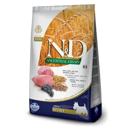 Farmina Natural & Delicious Ancestral Grain Canine Adult Mini Dog Food Formula - Lamb & Blueberries