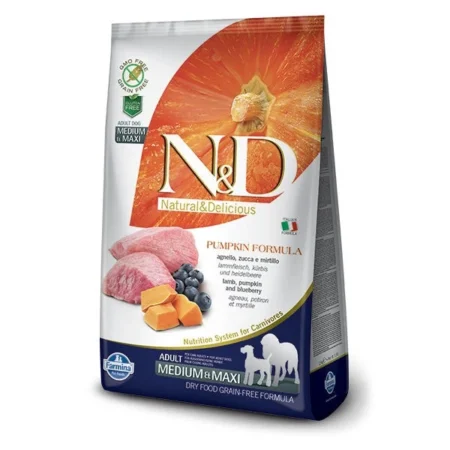 Farmina Natural & Delicious Pumpkin Canine Adult Medium & Maxi Dog Food Formula - Lamb & Blueberries