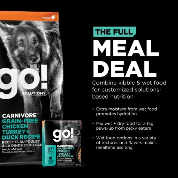 Go! Solutions Carnivore Grain-Free Dry Food for Adult Dogs - Chicken, Turkey, & Duck Recipe - Image 4