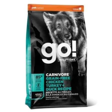 Go! Solutions Carnivore Grain-Free Dry Food for Adult Dogs - Chicken, Turkey, & Duck Recipe