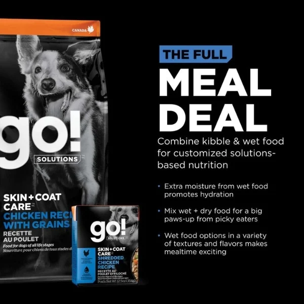 Go! Solutions Skin + Coat Care Dry Food for Dogs - Chicken Recipe with Grains - Image 4