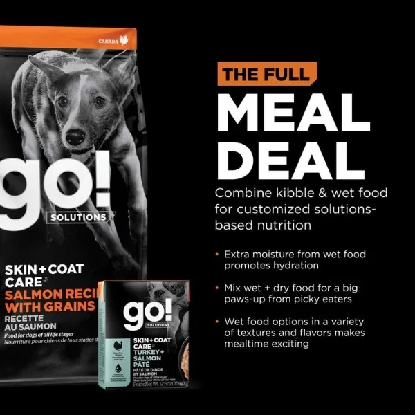 Go! Solutions Skin + Coat Care Dry Food for Dogs - Salmon Recipe with Grains - Image 4